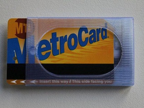 slim wallet metrocard sliding compartment accessories nyc subway 3d print model - Mito3D