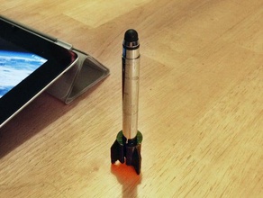 space pen loss inhibitor office fins holder rocket sci-fi 3d print model - Mito3D