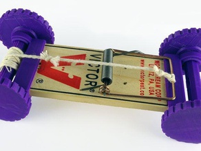 souris voiture de fils rat racer mécanique les jouets piège à openscad 3d print model - Mito3D