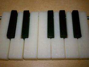 fully parametric piano keys music keyboard openscad 3d print model - Mito3D