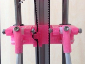 vertical carriage front belt mount 3d printer parts 3d print model - Mito3D