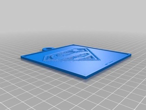 superman 2d a arte personalizado 3d print model - Mito3D