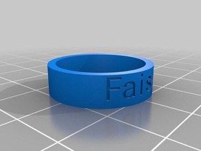 ring size 8 rings customized 3d print model - Mito3D