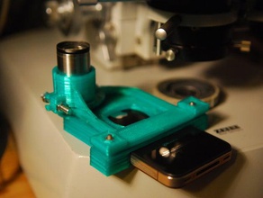 microscope adapter apple iphone 4 4s camera biology astronomy diy ocular optics physics science telescope 3d print model - Mito3D