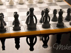 jogo de xadrez tabuleiro 3d print model - Mito3D