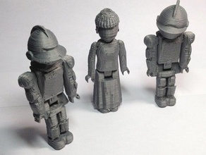 knight mizahı aksiyon figürü kale rakamlar insanlar oyuncak 3d print model - Mito3D
