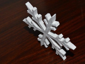 snowflake 3d printing christmas 3d print model - Mito3D