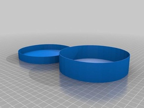 my customized parametric rounded corner box 2 containers 3d print model - Mito3D