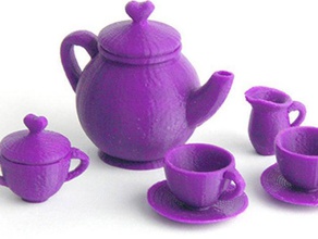 makies tea set toy game accessories doll teacups teapot teaset 3d print model - Mito3D
