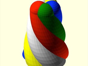 multi-coloridas unicorn horn-como coisa 3d impressão personalizador de sistemas openscad 3d print model - Mito3D