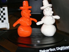 snowman art makerbotdigitizer scan 3d print model - Mito3D