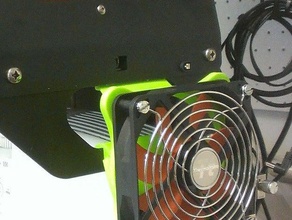 120mm fan mount b9 creator 3d printer accessories b9creator 3d print model - Mito3D