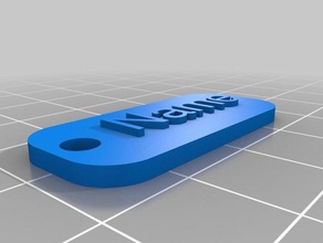 nombre llavero llaveros 3d print model - Mito3D