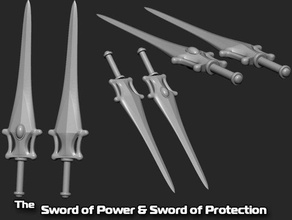 sword power protection props 80s cartoon cosplay gift greyskull he-man heman masters universe motu she-ra shera swords toys Masters of the Universe 3d print model - Mito3D