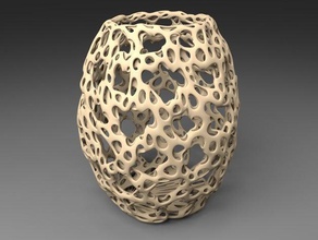 eggoid vase voronoi style other 3d print model - Mito3D
