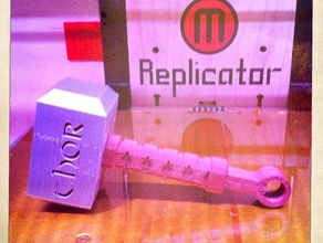 mini thors hammer props comics megacon replicator toy 3d print model - Mito3D