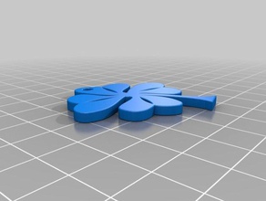 trevo de quatro folhas 3d impressão 3d print model - Mito3D