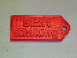 start making keychain keychains sketchup startmaking supportless useful 3d print model - Mito3D
