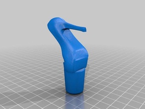high heel wine stopper other bar pump shoe sine 3d print model - Mito3D