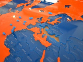 mappa del mondo di puzzle taglio laser altri 3d print model - Mito3D