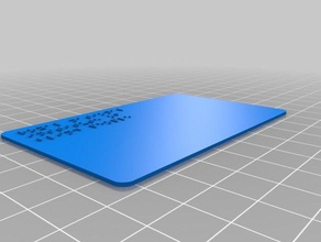 cartão em braille organização personalizado 3d print model - Mito3D