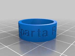 sparta-Fußball-ring Ringe angepasst 3d print model - Mito3D