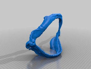 areia mandíbula de tubarão aprendizagem geologia geociências iowastate paleobiology paleontologia 3d print model - Mito3D