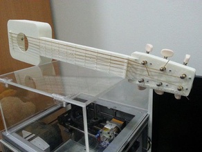 guitar-lele music 6 strings abs acoustic guitarlele makerlele portable small solidoodle ukulele 3d print model - Mito3D
