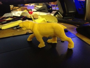 grande chat jaune d'autres 123d catch animal la numérisation scancycle le tigre jouet 3d print model - Mito3D