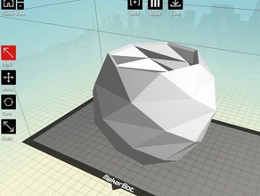 faceted bowl created httpshapeshifterio decor 3d print model - Mito3D