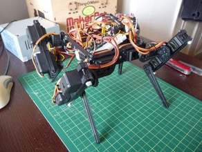 quadruped bot other openscad printbot robot robotics 3d print model - Mito3D