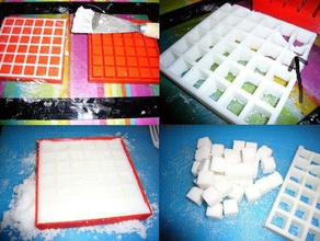 cubo de açúcar molde do agregado familiar cubos silicone 3d print model - Mito3D
