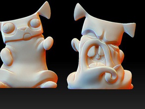 pug monstruo mascota otros 3dartistmag Artista 3d mag pet monster de juguete zbrush 3d print model - Mito3D