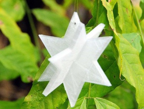 2 piece parametric star math art christmas customizer decoration 3d print model - Mito3D