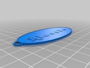 alessio oval llavero llaveros personalizado 3d print model - Mito3D