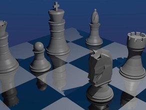 chess set ii 3d blender game 3d print model - Mito3D