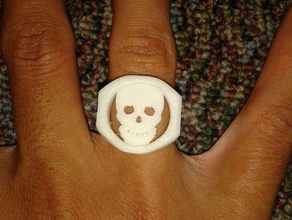 anillo del cráneo joyería 3d print model - Mito3D