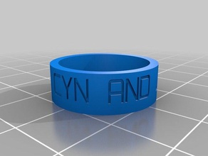 cyn justin ring rings customized 3d print model - Mito3D