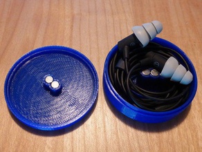 kulaklık kabuk manyetik kilit ses taşırlar kap 3d print model - Mito3D