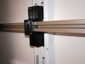 twin slot shelf system makerbeam bracket diy 3d print model - Mito3D