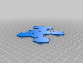 hexagongrig puzzle - Spielzeug Spiel Zubehör individuell mudular Ineinander openscad 3d print model - Mito3D
