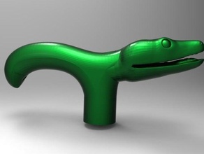 cabeza de serpiente la caña accesorios 3d print model - Mito3D