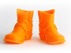 makies stivali da cowboy giocattolo gioco accessori le bambole dress-up scarpe giocattoli 3d print model - Mito3D
