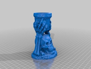 Skelett-Kerze-Halter durchsucht Replikate makerbotdigitizer 3d print model - Mito3D