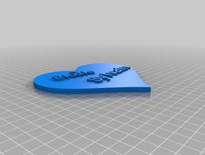 coeur elodie sylvain Schlüsselanhänger angepasst 3d print model - Mito3D