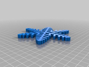 snowflake ornament andere angepasst 3d print model - Mito3D