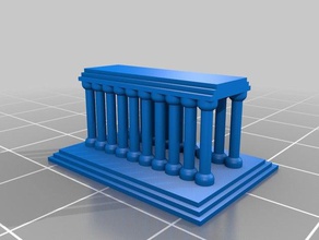 meine angepasste griechischen Tempel Kunst 3d print model - Mito3D