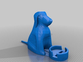 dog phone holder mobile 3d print model - Mito3D