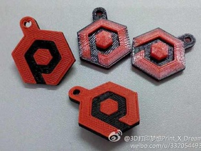 pxd logo portachiavi accessori 3d print model - Mito3D