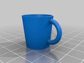 first coffee cup kitchen dining 3d print model - Mito3D